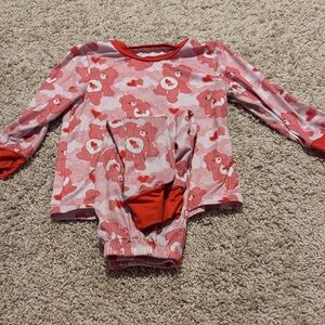 Kids Pink Bear Pajama Set